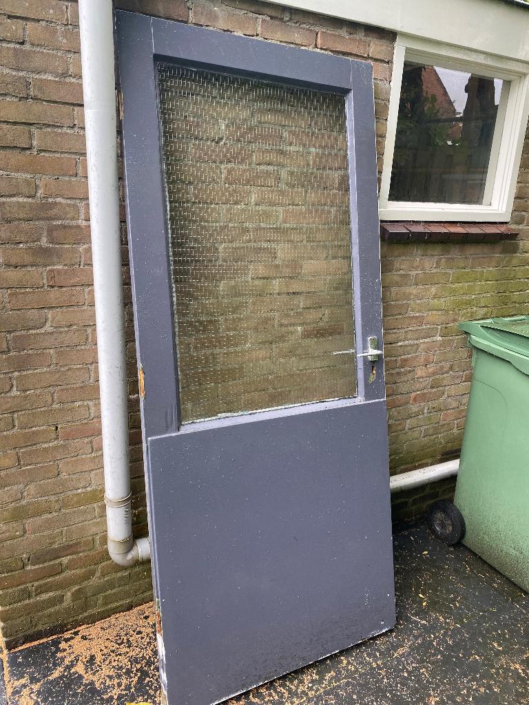 Schuurdeur antreciet, Doe-het-zelf en Verbouw, Deuren en Horren, Ophalen, Gebruikt, 80 tot 100 cm, Buitendeur