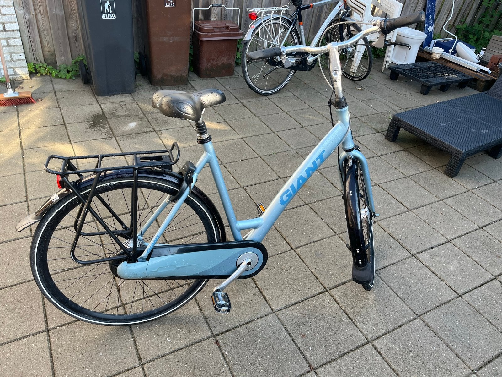 Giant Damesfiets - Lichtblauw, Gebruikt, Fietsen en Brommers, Fietsen | Dames | Damesfietsen, Ophalen, Velgrem, Giant, 53 tot 56 cm