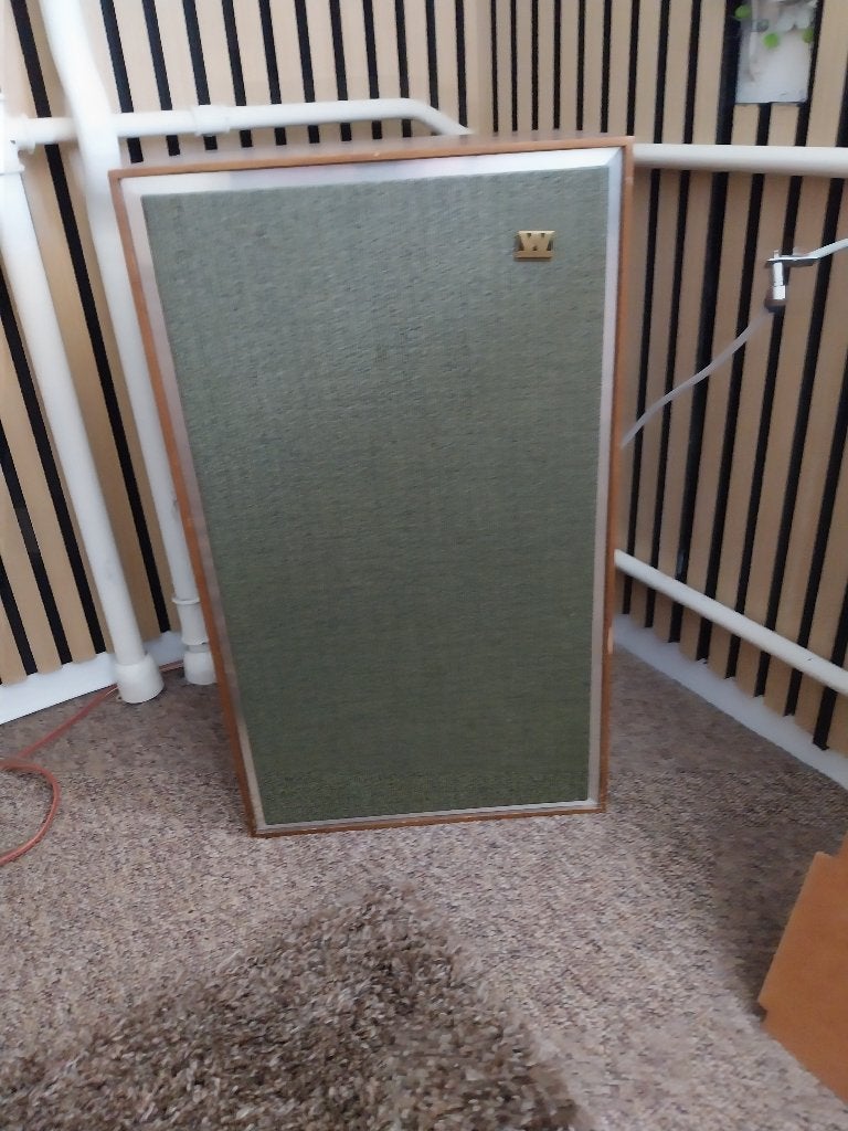 Wharfedale dovedale w2 jaren 60 luidsprekers, Stereo speakers, Gebruikt, Minder dan 60 watt, Ophalen
