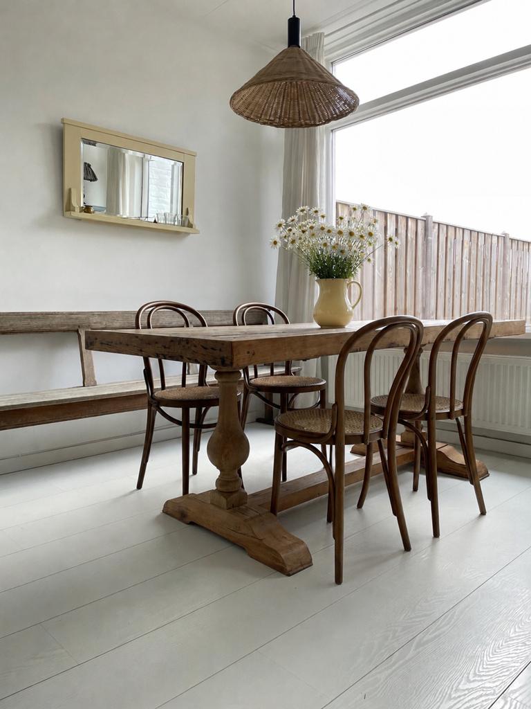 Kloostertafel, Huis en Inrichting, Tafels | Eettafels, 200 cm of meer, Zo goed als nieuw, Rechthoekig, 50 tot 100 cm