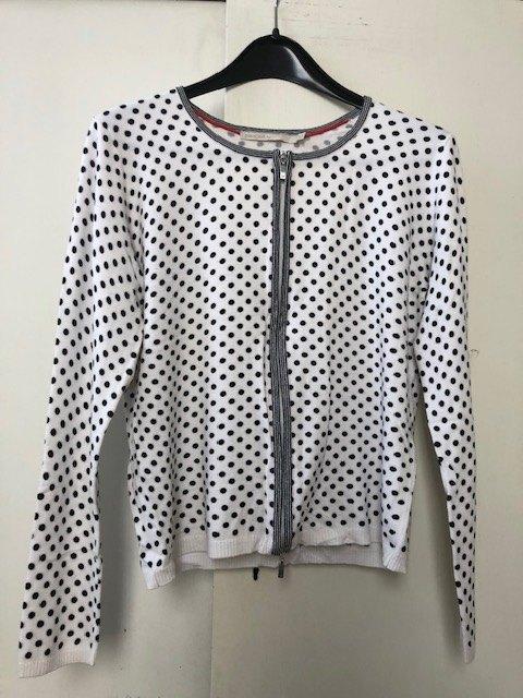 wit-zwart vestje met stippen Passport mt 40, Kleding | Dames, Maat 38/40 (M), Passport, Wit, Ophalen of Verzenden