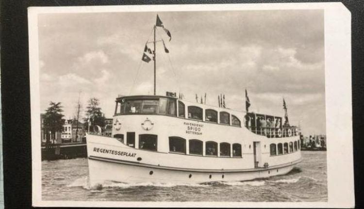 Regentesseplaat  SPIDO  rondvaart Rotterdam, Verzamelen, Ansichtkaarten | Nederland, 1940 tot 1960, Ophalen of Verzenden