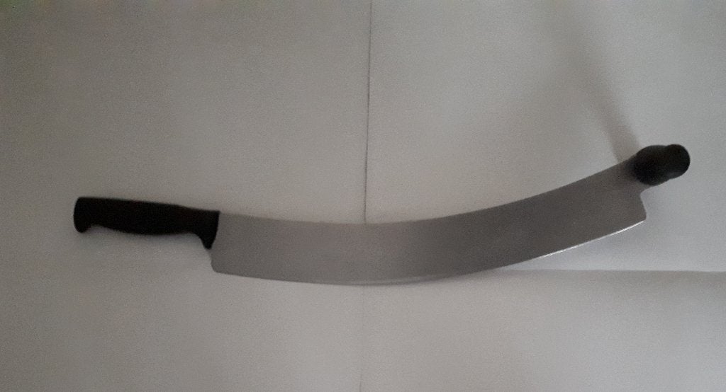 Professioneel kaasmes 38 cm, Huis en Inrichting, Keuken | Bestek, Ophalen of Verzenden, Zo goed als nieuw, Rvs of Chroom