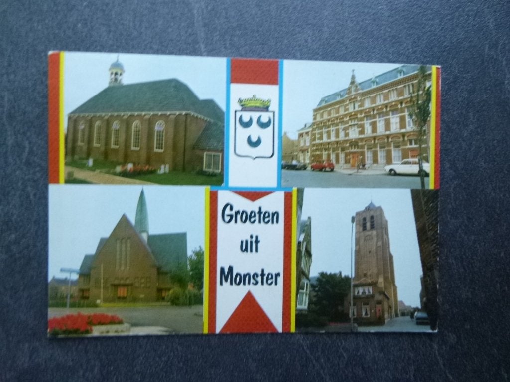 Monster, kerk/auto 1975, Verzenden, 1960 tot 1980, Gelopen, Zuid-Holland
