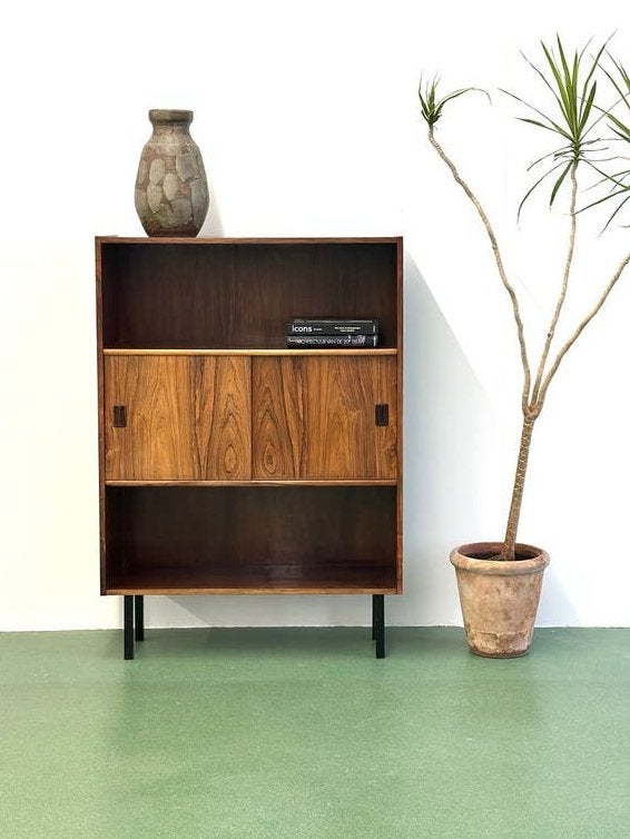 Vintage Midcentury Palissander Kast, Ophalen of Verzenden, Zo goed als nieuw, 25 tot 50 cm, Minder dan 100 cm