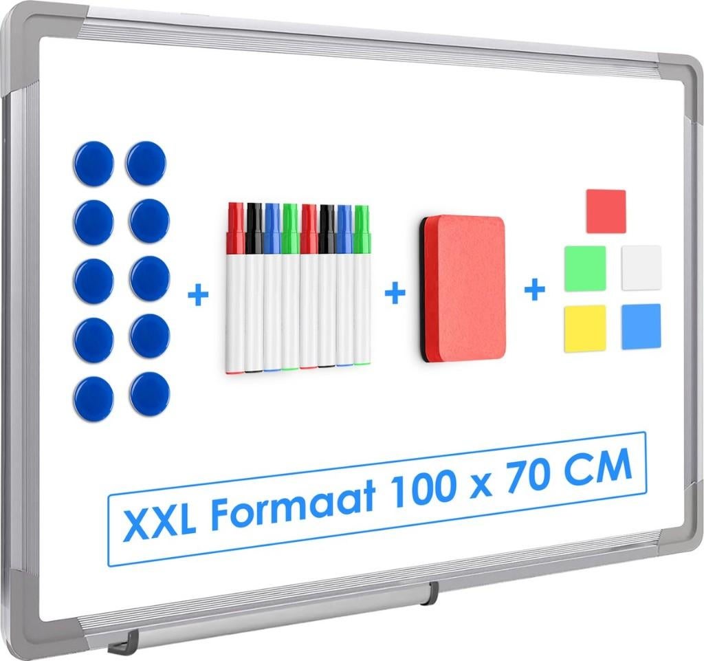 Whiteboard 100x70 cm te koop, Ophalen of Verzenden, Zo goed als nieuw, Whiteboard