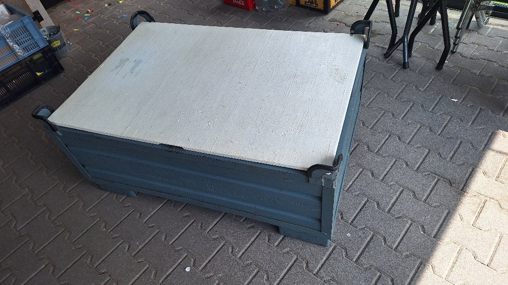 Stalen industriele salontafel stalen bak kist met klep, Ophalen, 50 – 75, 100 tot 150 cm, .