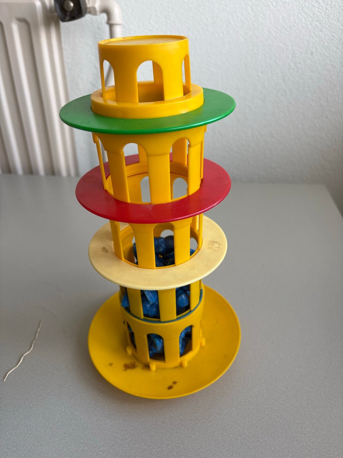 Vintage stapeltoren speelgoed, kleurrijk en educatief, Ophalen of Verzenden, Gebruikt, Jongen of Meisje