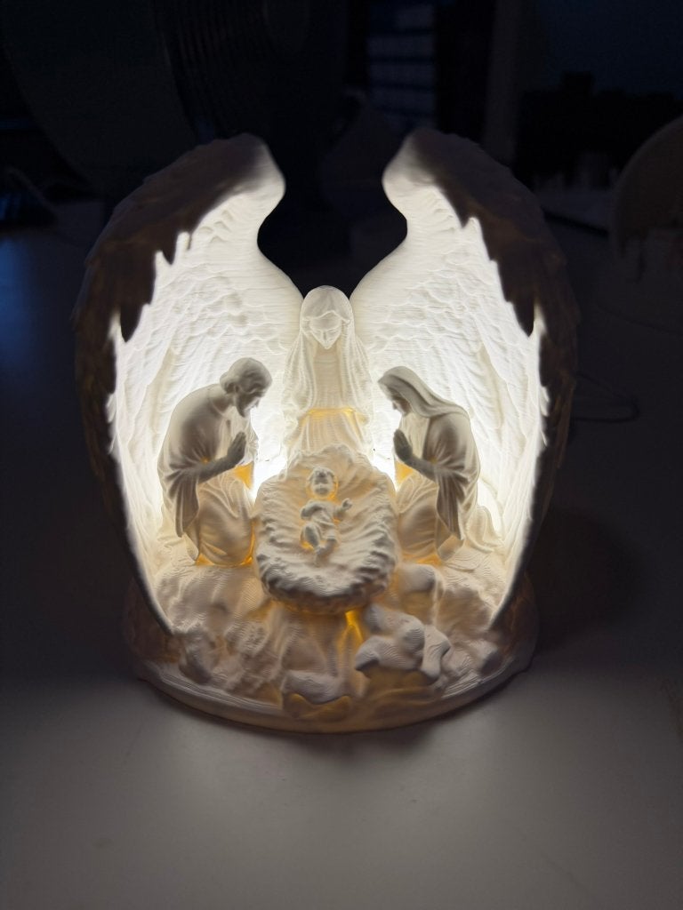 3D geprinte kerststal met verlichting, Diversen, Verzenden, Nieuw