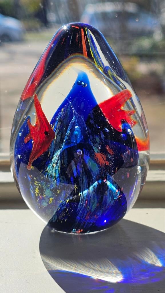 Murano "aquarium" pressepapier  - specefiiek exemplaar, Antiek en Kunst, Ophalen of Verzenden