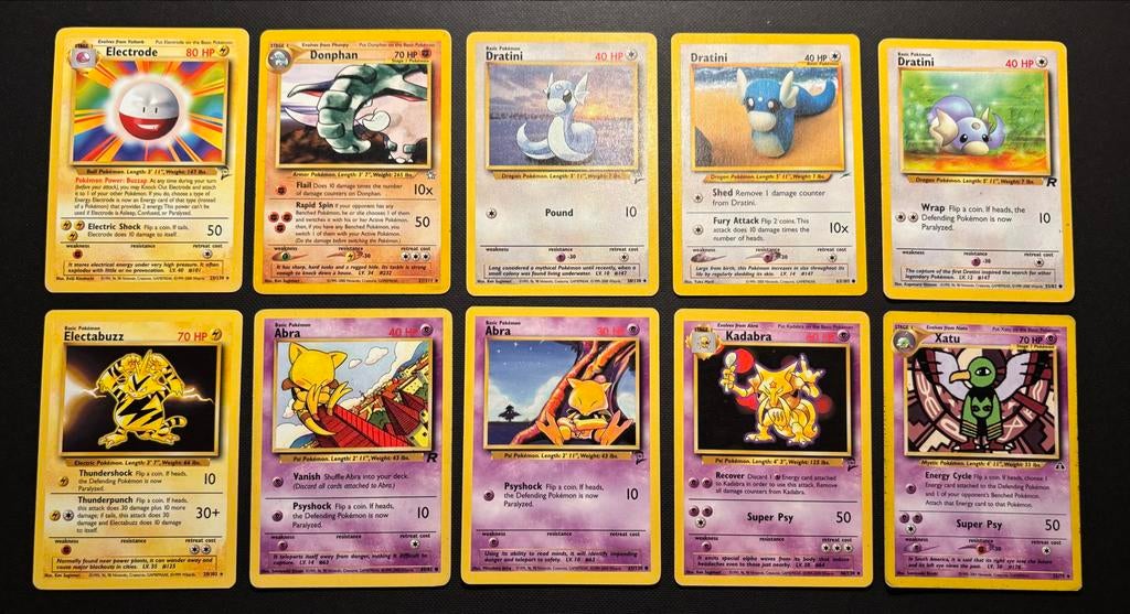 Pokémon Kaarten Set: Electrode, Donphan, Dratini, Electabuzz, Ophalen of Verzenden, Zo goed als nieuw, Meerdere kaarten