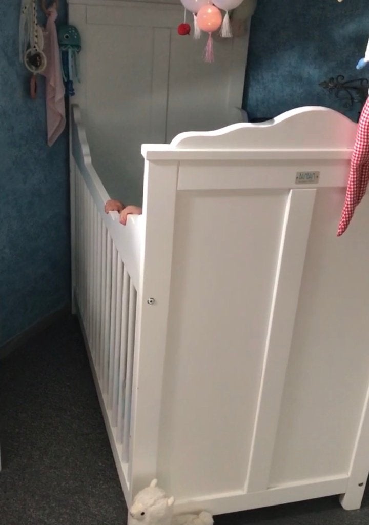 Kinder ledikant verstelbaar Bam Bam, Kinderen en Baby's, Ophalen, Zo goed als nieuw, Minder dan 140 cm, Minder dan 70 cm