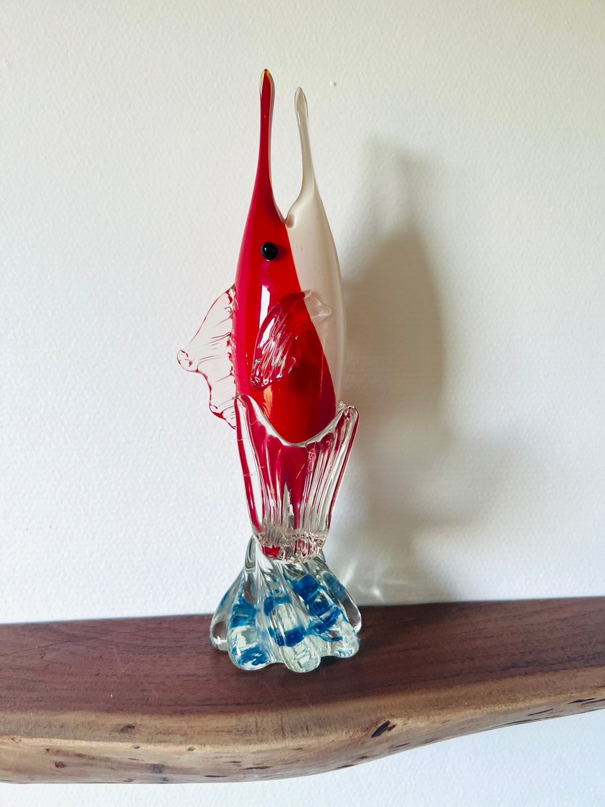 Grote rode dolfijn van glas Murano Italy, Antiek en Kunst, Ophalen of Verzenden
