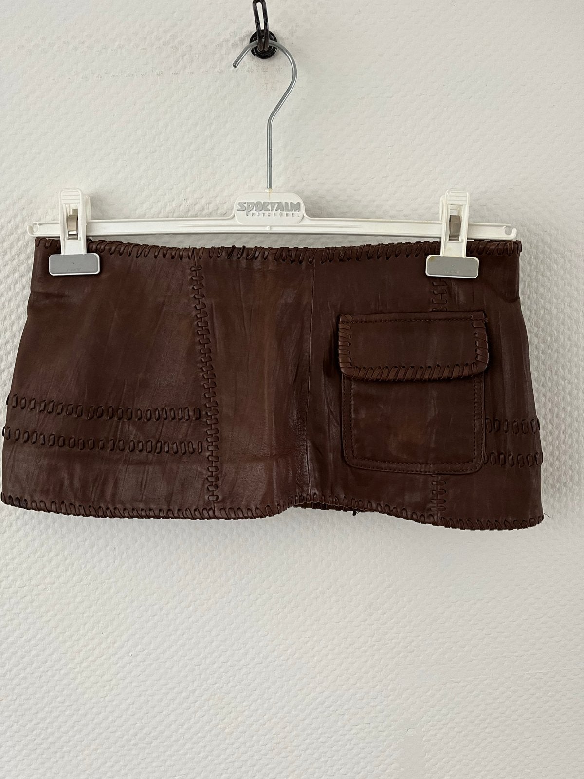 Mandarin & Mint Leren heup stuk Maat 36, Kleding | Dames, Bruin, Ophalen of Verzenden, Maat 36 (S), Gedragen