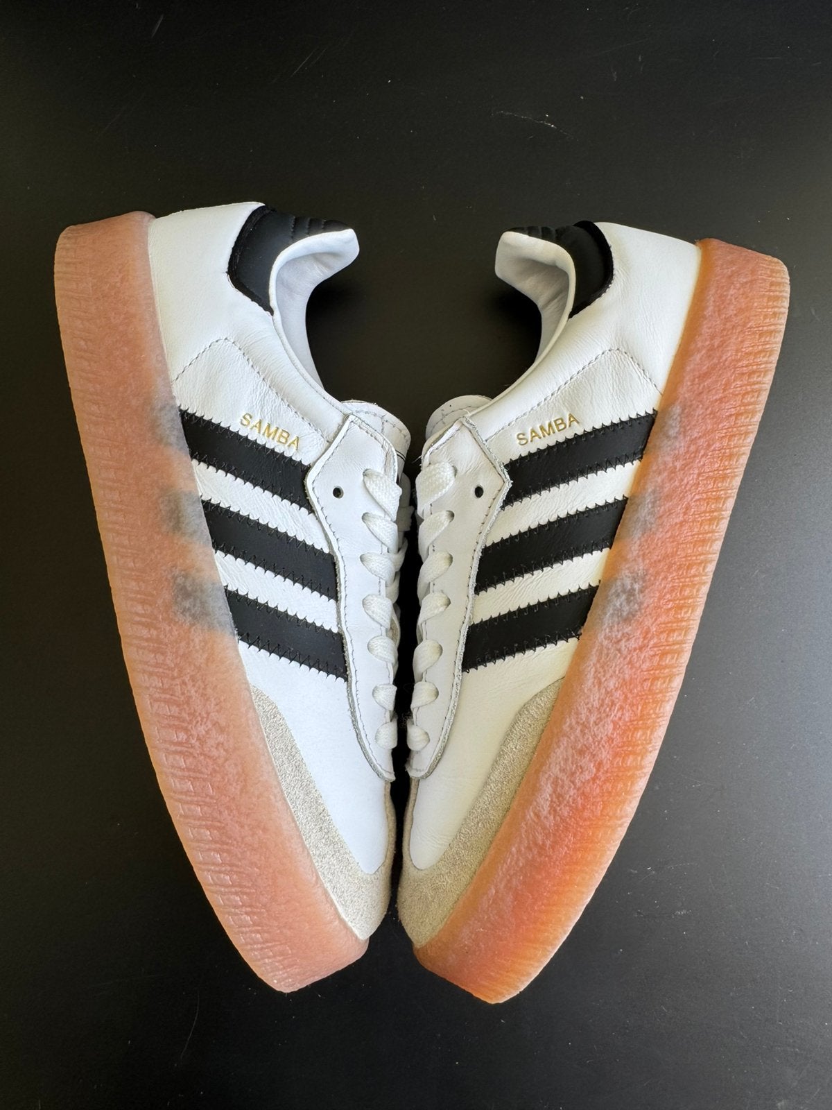 Adidas samba, echt leer maat 38, Wit, Ophalen of Verzenden, Sneakers of Gympen, Zo goed als nieuw