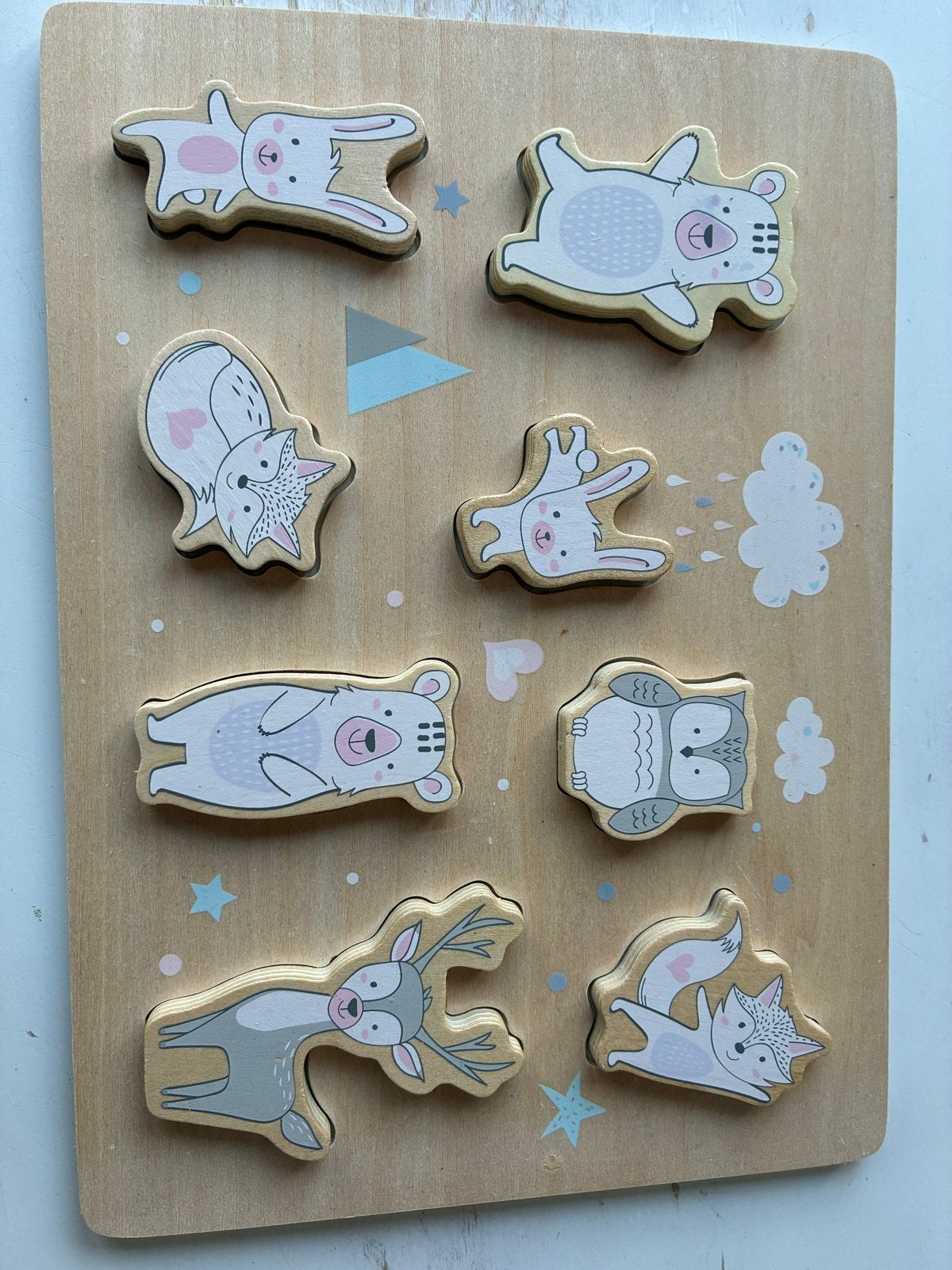 Houten Dieren Puzzel voor Baby's en Peuters, Ophalen of Verzenden, Zo goed als nieuw, Overige typen