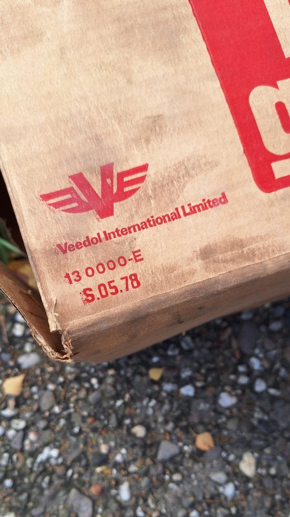 12 vintage Veedol Super Olie blikken in originele doos️️️️⛽️, Ophalen of Verzenden, Gebruikt, Overige, Overige merken