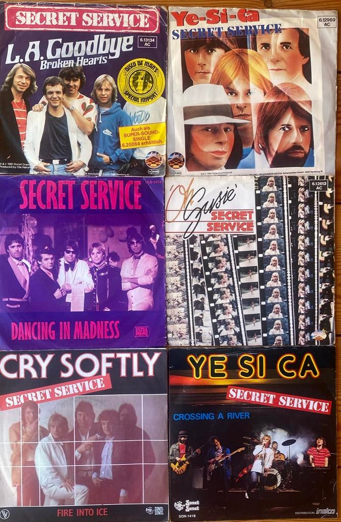 6 Singles van Secret Service, Gebruikt, 7 inch, Single, Ophalen of Verzenden