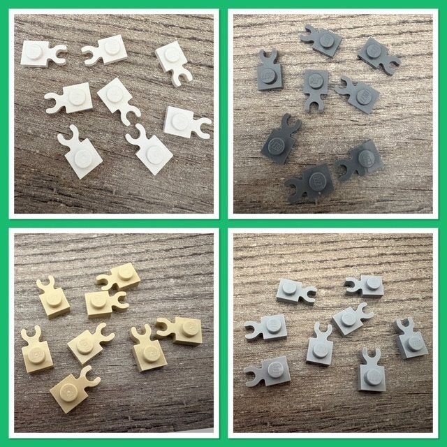 lego 8x 1x1 plaatjes, klemmetjes in 4 kleuren 0.55/setje, Ophalen of Verzenden, Nieuw, MOC (eigen creatie), Lego
