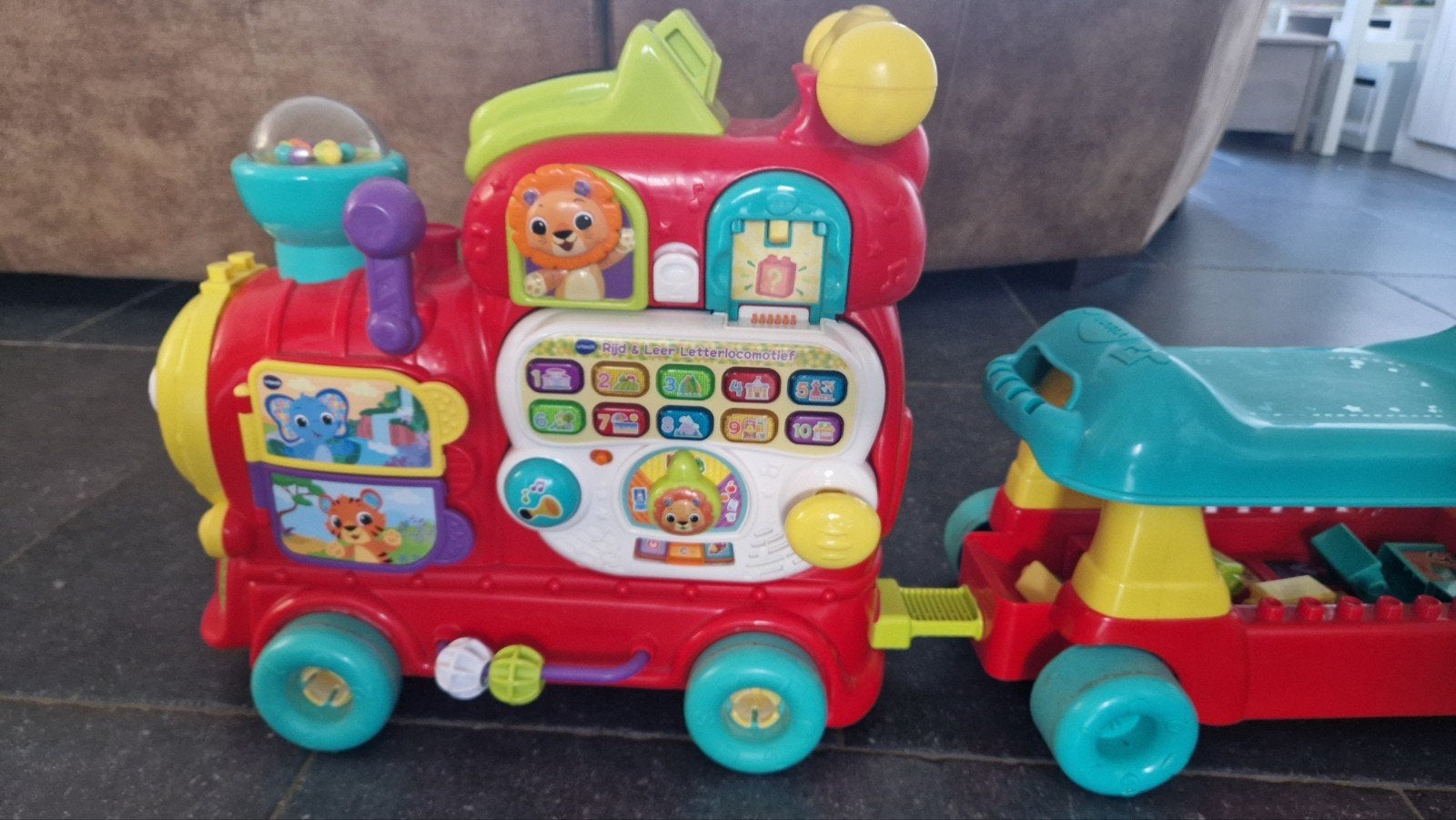 VTech Rij & Leer Letterlocomotief, Ophalen of Verzenden, Gebruikt, Auto, Met licht