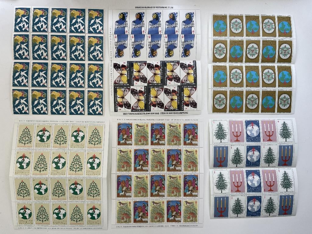 25x20 TBC Bestrijding postzegels zonder frankeerwaarde., Orginele gom, Ophalen of Verzenden, Zonder stempel, Postfris