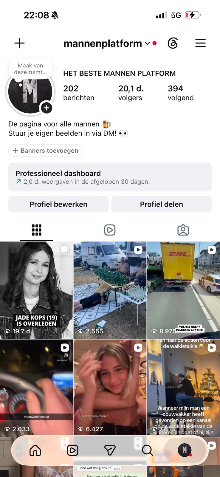 Instagram accounts 31k & 20k tekoop, Eén persoon