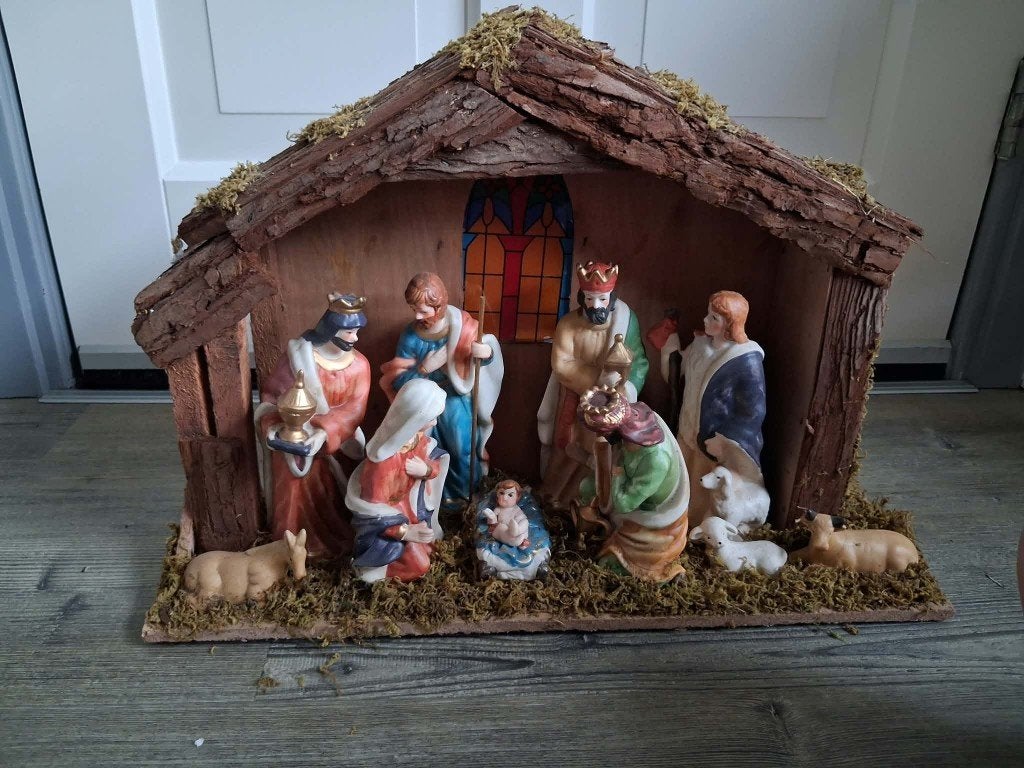 Kerststal met beelden, Diversen, Ophalen of Verzenden, Zo goed als nieuw