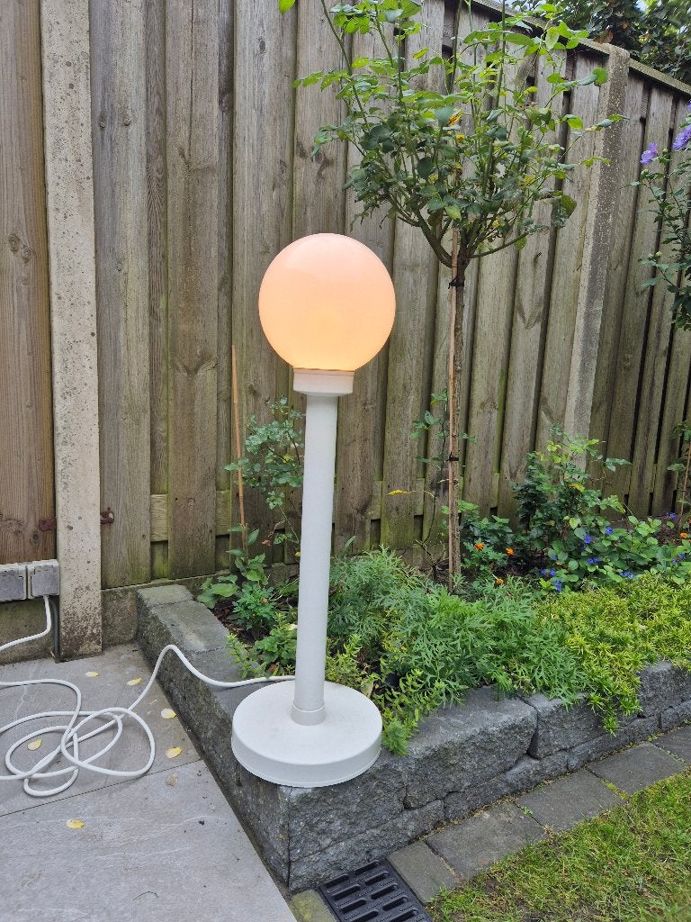Staande buitenlamp wit, Ophalen, Kunststof, Staande lamp, 50 tot 250 watt