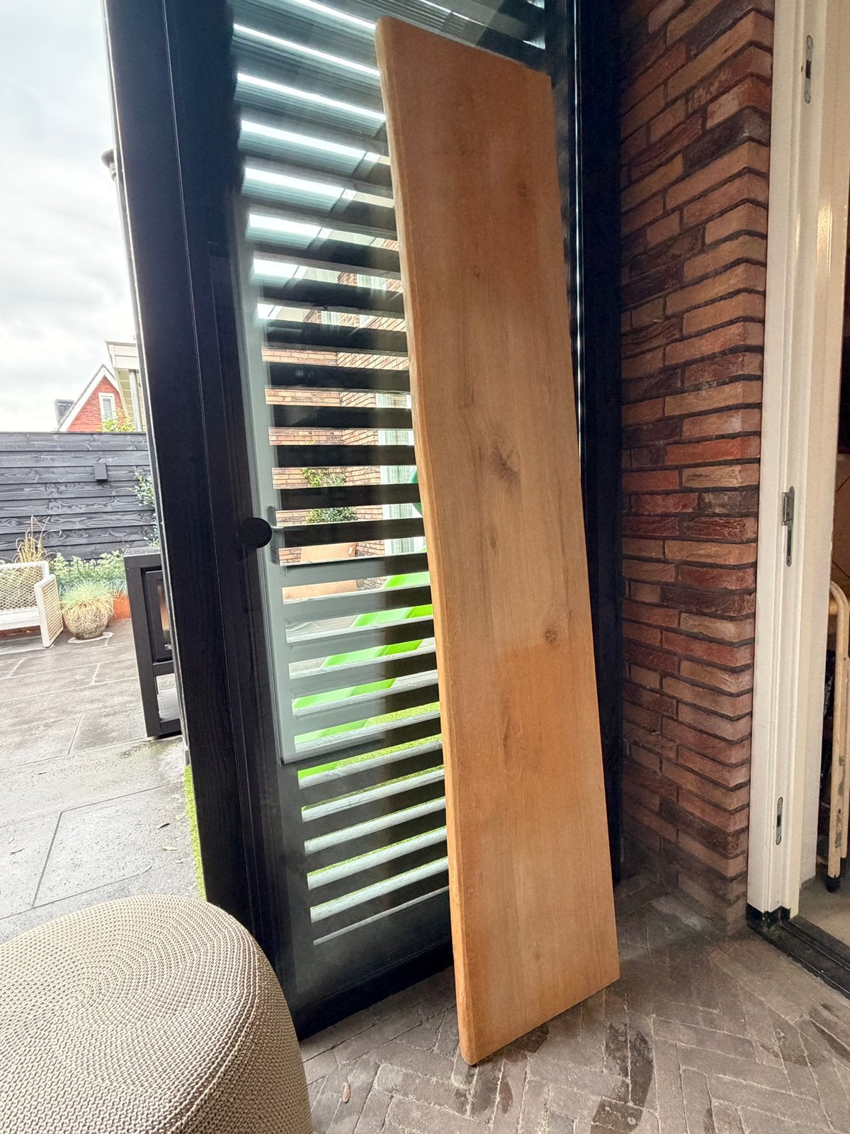 Massieve Eikenhouten Plank - boomstamblad 230x40x4cm, Ophalen, Gebruikt, 25 tot 50 mm, Eiken