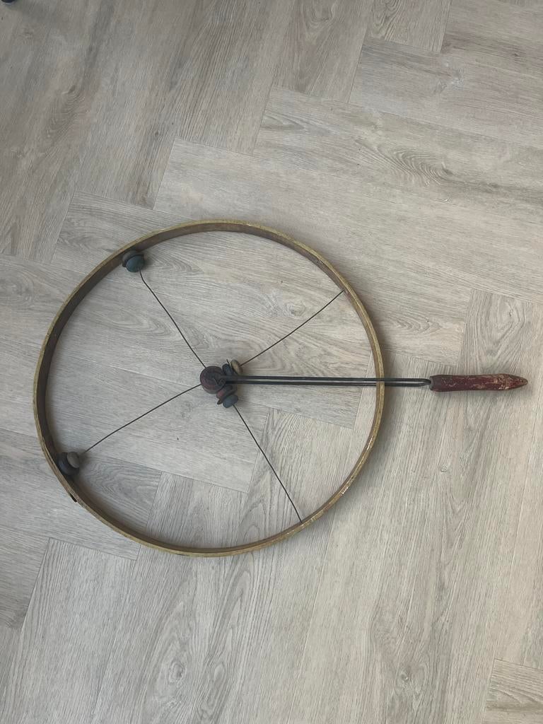 Antieke hoepel met stok, Antiek en Kunst, Ophalen of Verzenden