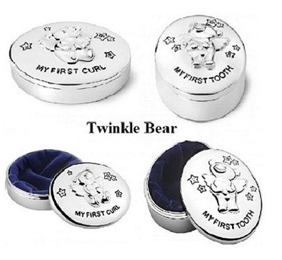 Tandendoosje, haarlokdoosje Twinkle Bear 4 soorten, Ophalen of Verzenden, Nieuw