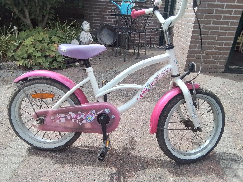 Kinderfiets, Fietsen en Brommers, Fietsen | Kinderfietsjes, Ophalen, Gebruikt, Terugtraprem, Minder dan 16 inch