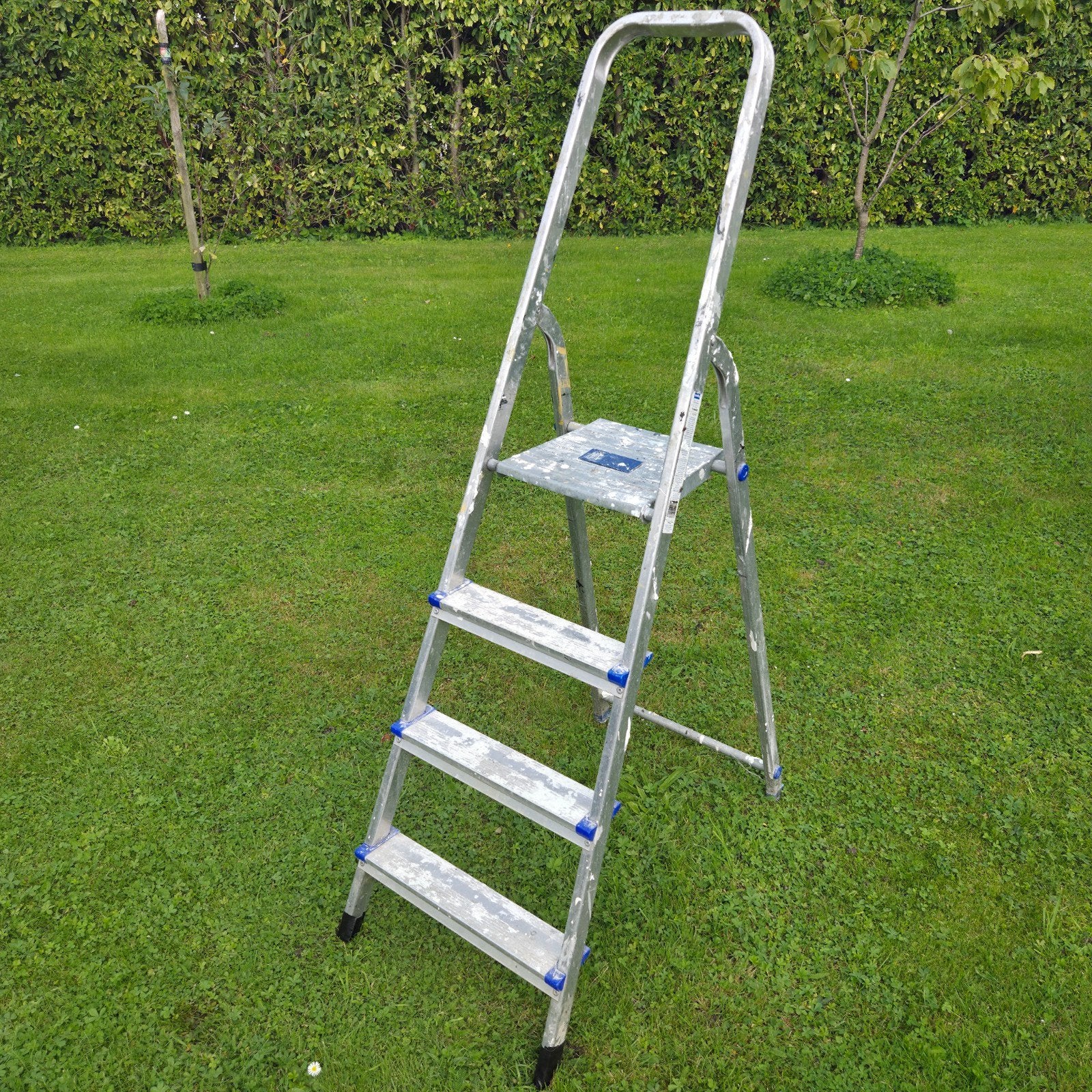 Huishoudtrap Klustrap Aluminium Trap, Doe-het-zelf en Verbouw, Ophalen, Gebruikt, Trap, Opvouwbaar of Inschuifbaar