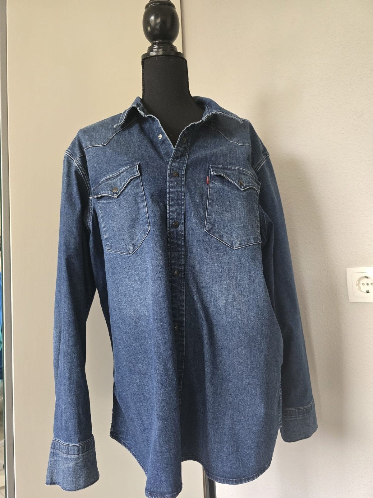 Levi's spijkerblouse XXL Slim Fit, Kleding | Heren, Overhemden, Ophalen of Verzenden, Zo goed als nieuw, Blauw, Overige halswijdtes