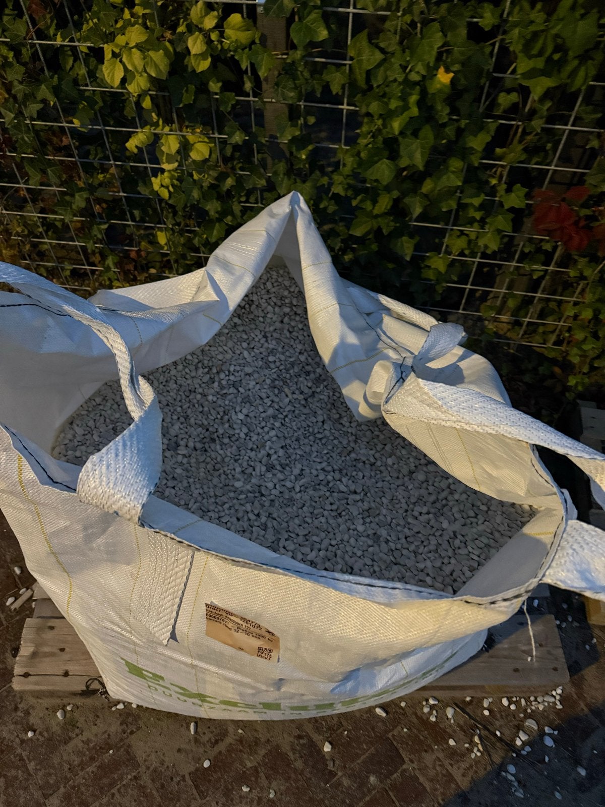 Witte siergrind Excluton - 12mm/16mm - ongeveer 250kg, Tuin en Terras, Ophalen, Nieuw, Wit, Grind