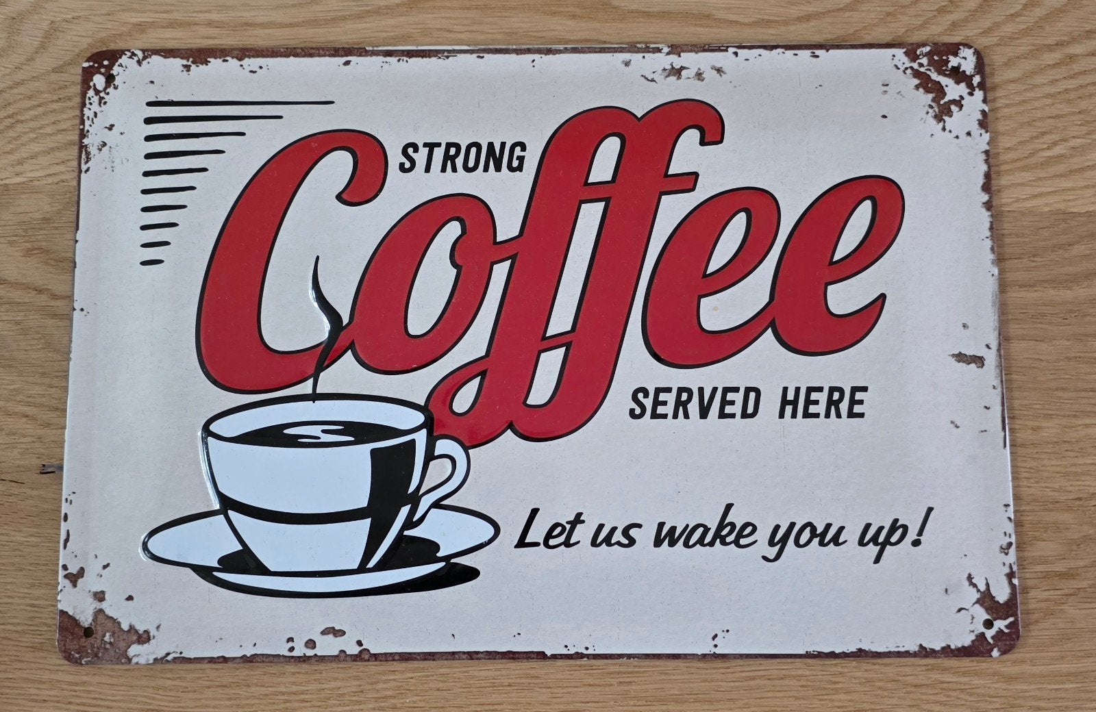 Metalen wandbord Coffee - 30x20 cm, Ophalen of Verzenden, Zo goed als nieuw