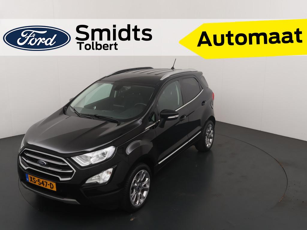 Ford EcoSport EcoBoost 125 pk Titanium AUTOMAAT | Winter Pac, Gebruikt, Ecosport, Leder en Stof, Zwart