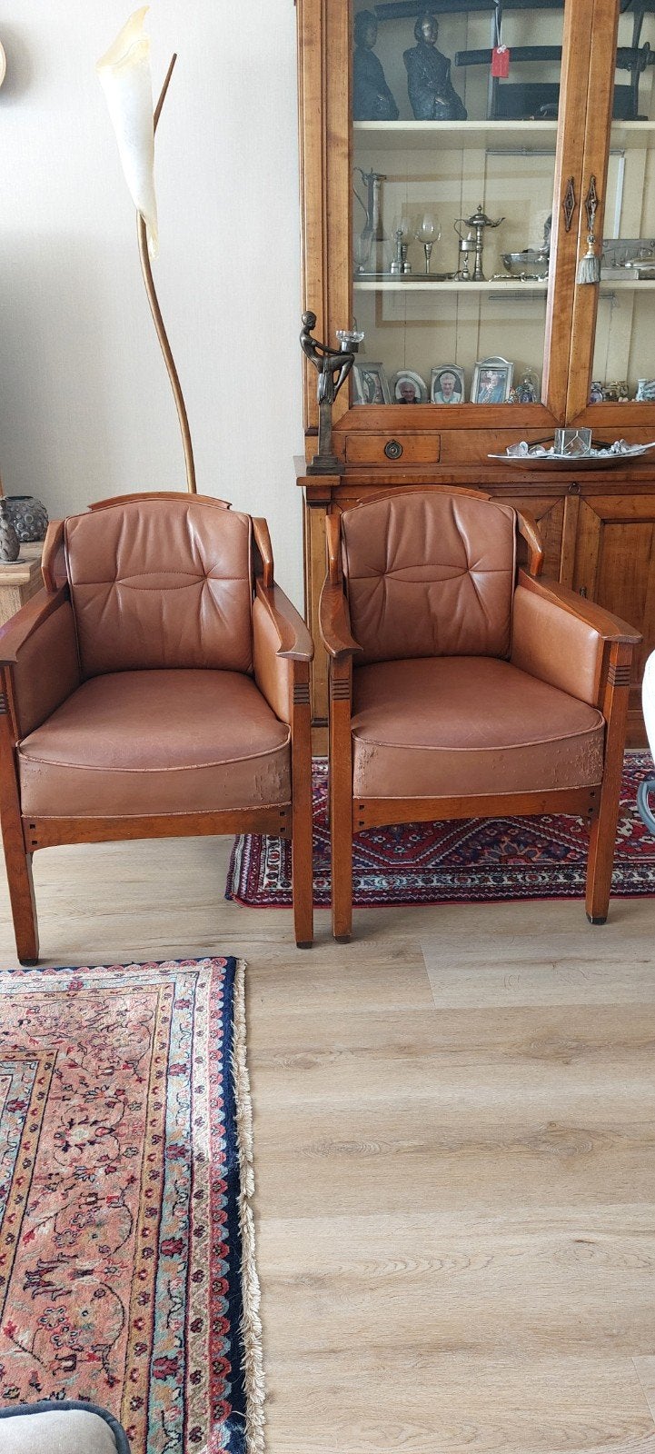 Set van 2 Schuitema jugendstil fauteuils, Ophalen