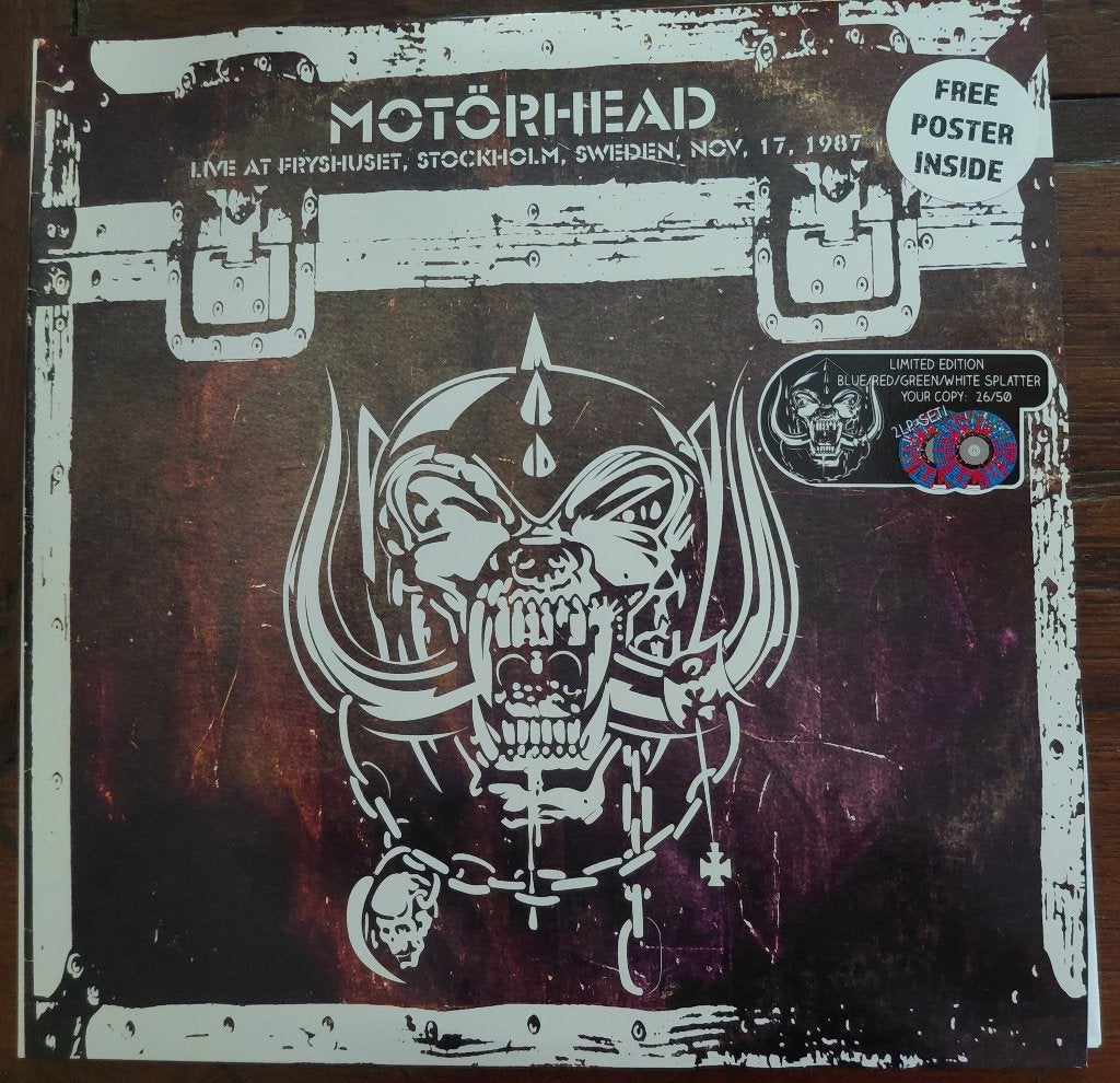 Motörhead ‎– Live Stockholm 1987 Limited to 50 Numbered 2lp, Heavy metal, Verzenden, Inclusief poster, Zo goed als nieuw