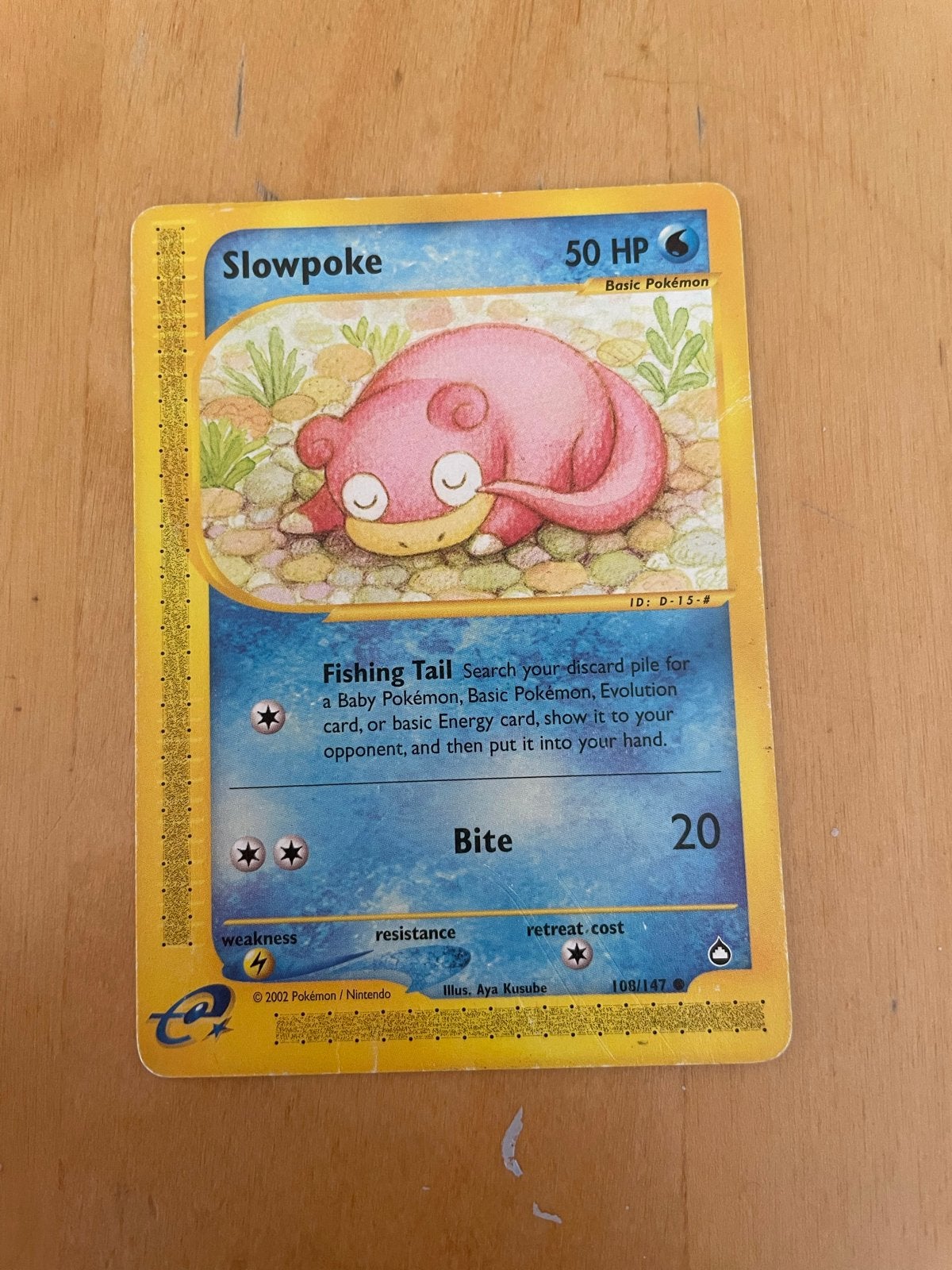 Pokémon Slowpoke Kaart (2002) - 109/147, Ophalen of Verzenden, Gebruikt, Losse kaart