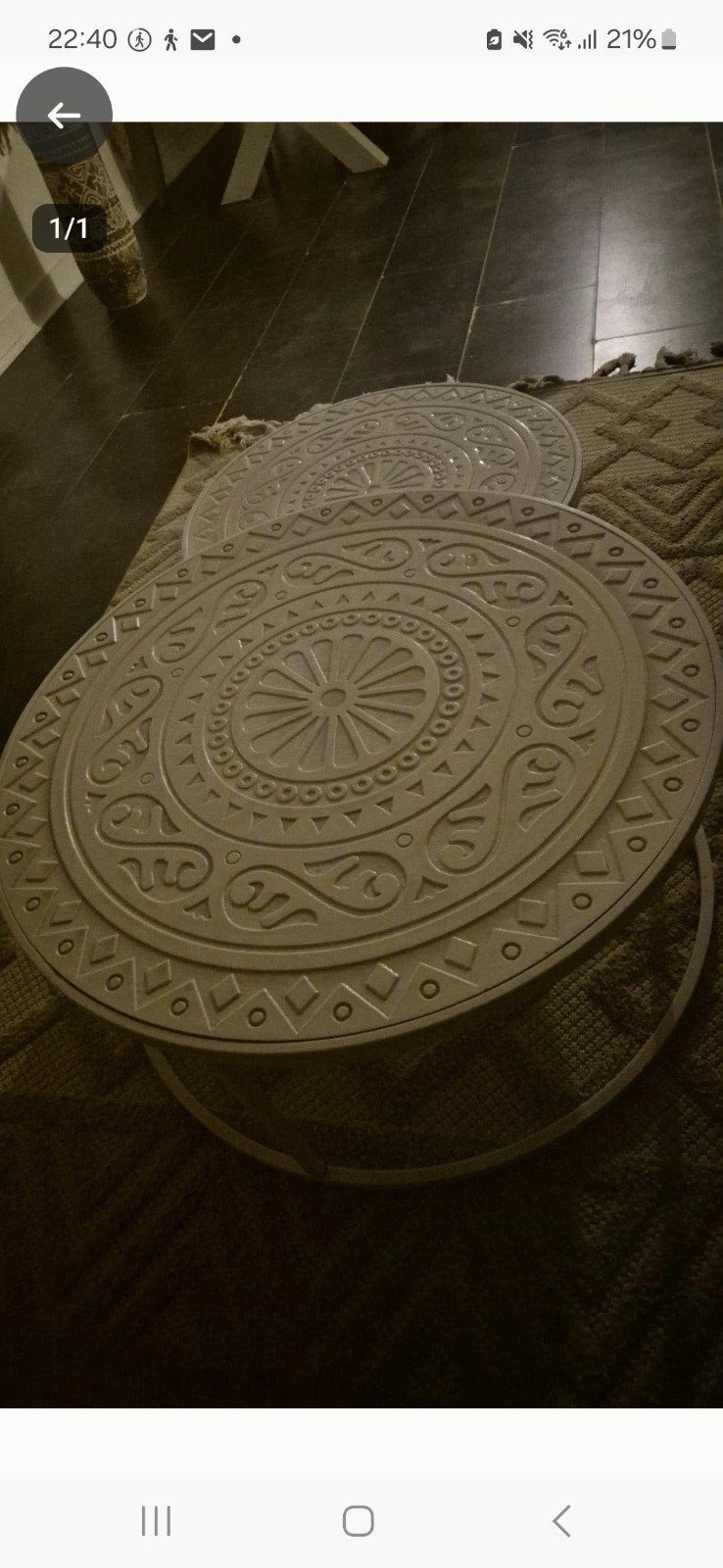 Oosterse salontafels, Ophalen, 50 tot 100 cm, Rond, 50 tot 100 cm