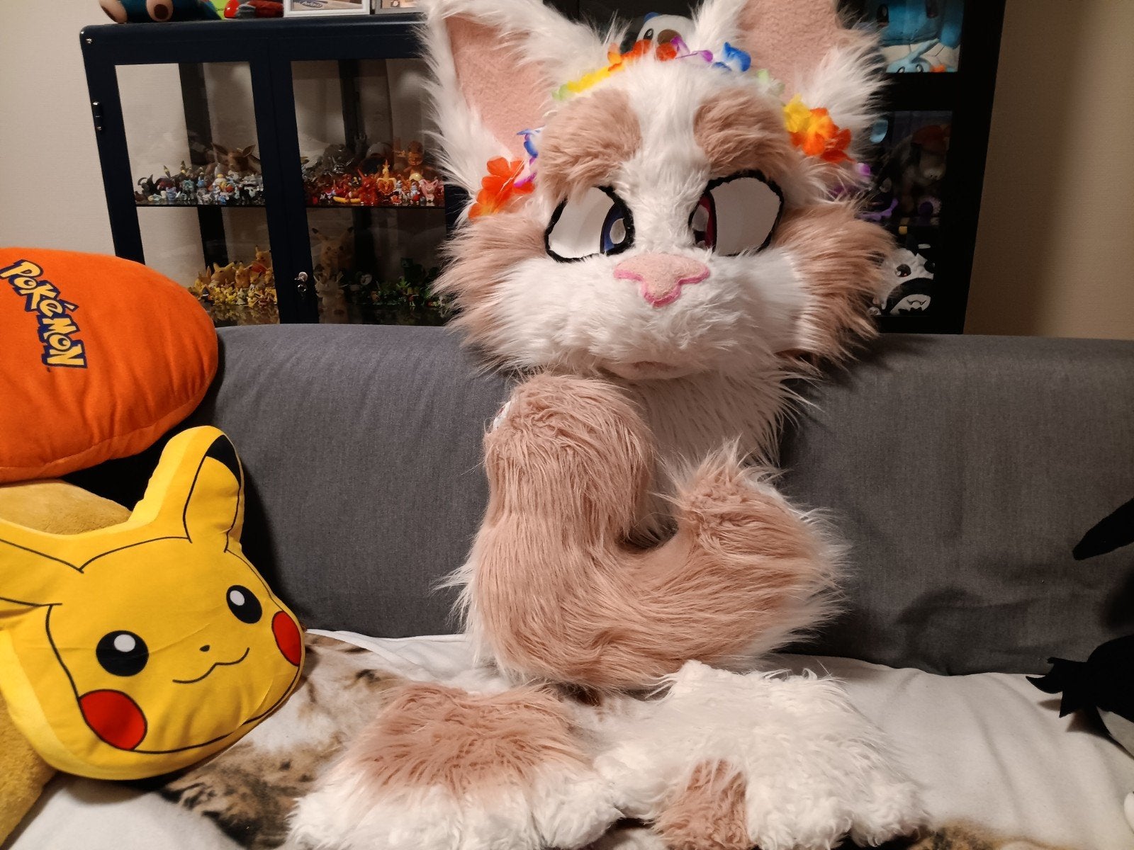 fursuit partial mq, Ophalen of Verzenden, Zo goed als nieuw, Handschoenen, Hoed of Pet