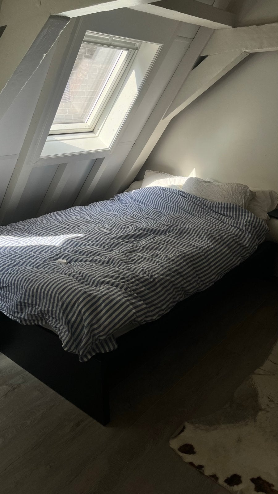 IKEA MALM Bedframe 140x200 cm met 1 bedlade, Ophalen, Gebruikt, Zwart, Tweepersoons