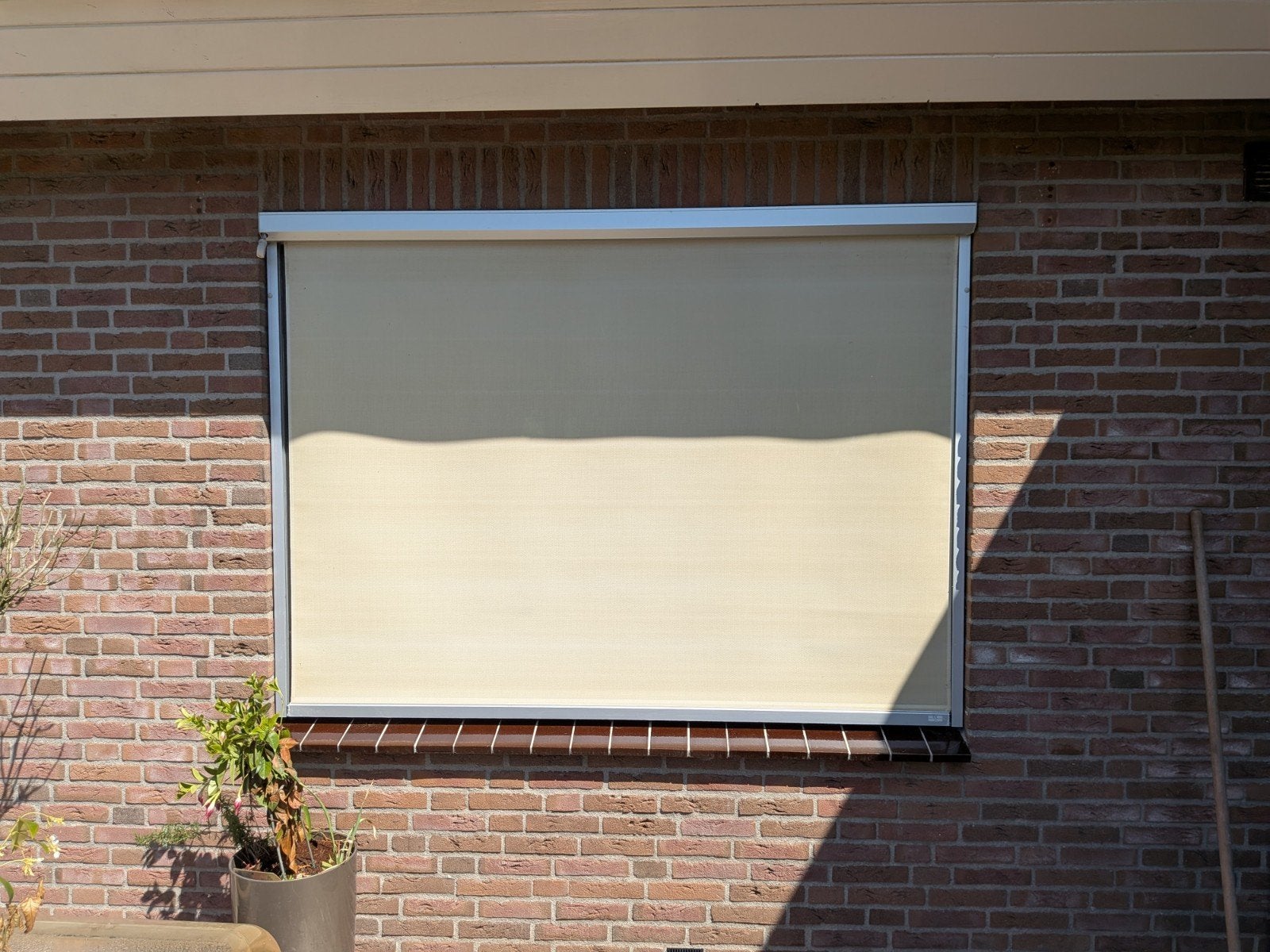 Verano Screen Beige/Geel Handmatig - 198x145 cm, Ophalen, Minder dan 250 cm, Zo goed als nieuw, Minder dan 150 cm