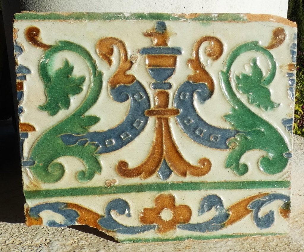 Tegel uit Spanje, Toledo, 16e eeuw., Antiek en Kunst, Ophalen of Verzenden
