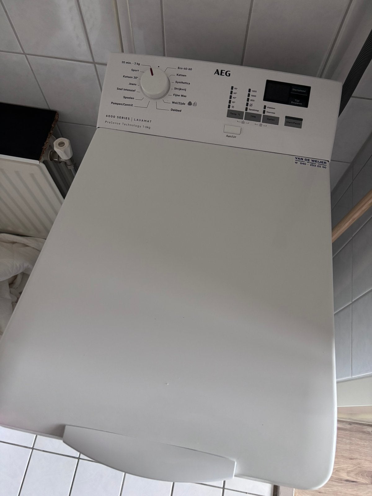 Kleine wasmachine AEG, Witgoed en Apparatuur, Minder dan 4 kg, Ophalen, Zo goed als nieuw, Minder dan 85 cm