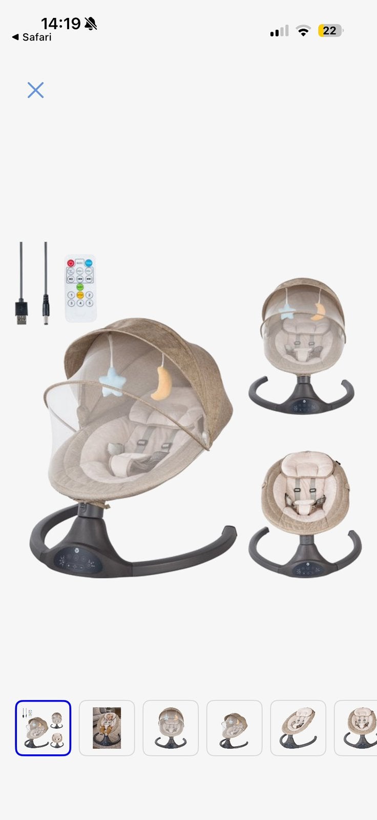 Nieuwe babyswing, Ophalen, Nieuw, Schommelstoel, Verstelbaar
