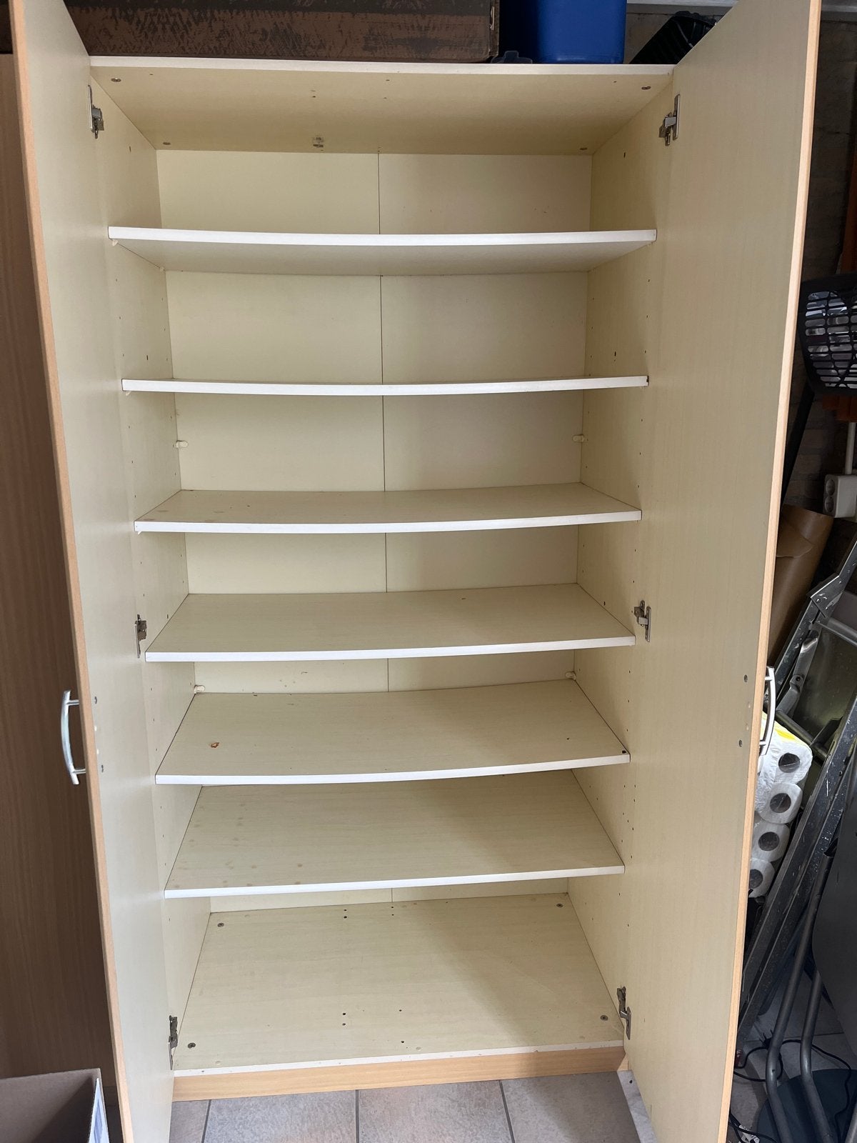 Houten kast met planken - ideaal voor opslag, Huis en Inrichting, Kasten | Kledingkasten, Ophalen, Gebruikt, 100 tot 150 cm, 150 tot 200 cm