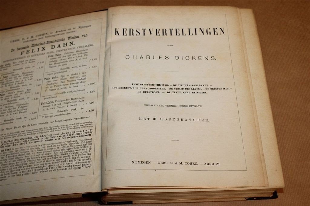 Kerstvertellingen — Dickens ca. 1890 met 31 Houtgravuren, Ophalen of Verzenden, Gelezen