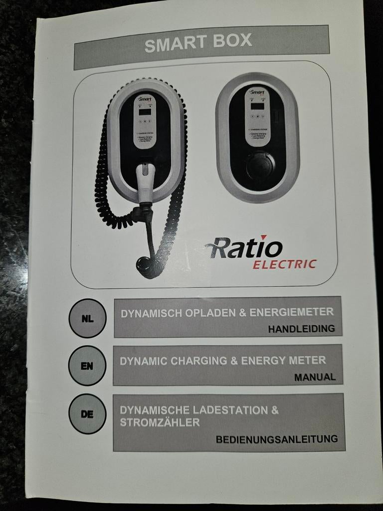 Ratio Electric EV Smart Box laadpaal 1 fase, Ophalen, Gebruikt, Laadpaal en Laadkabel